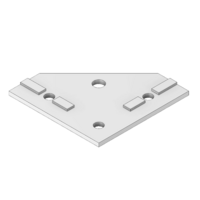 MODULAR SOLUTIONS ALUMINUM CONNECTING PLATE<br>90MM X 90MM CORNER CASTER W/HARDWARE